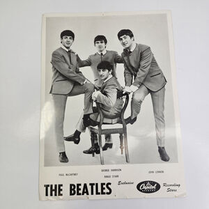Original 1963-64 The Beatles Photo Capital Records 11" X 8" McCartney Lennon